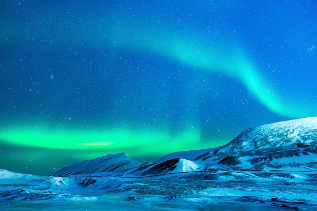 christmas background, aurora, polar lights, northern lights, aurora borealis, ice, adventure, stars, arctic, snowy, landscape, cold, night sky, nature, phenomenon, natural phenomenon