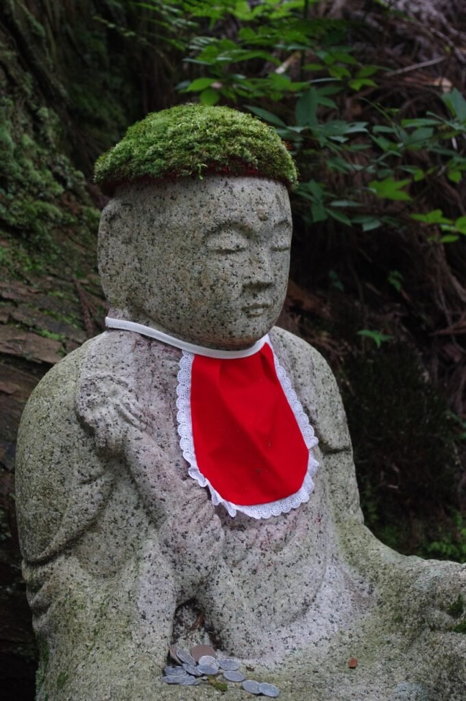 jizo statue, mount koya, forest, japan, koyasan, buddhism, osaka, jizo, statue